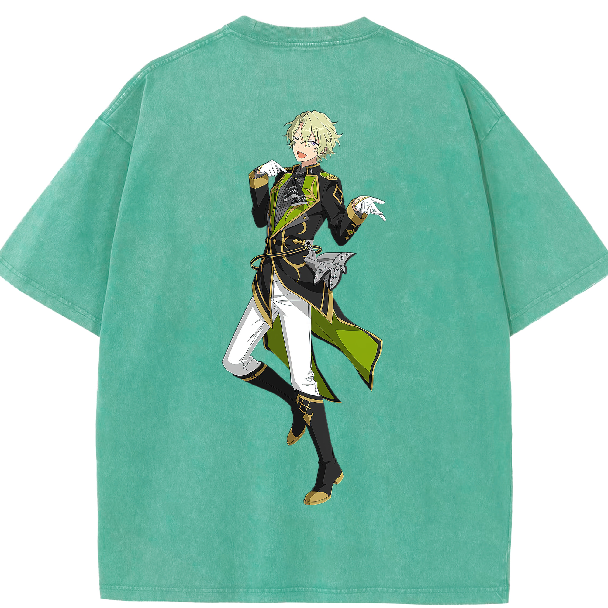 （画像用） あんさんぶるスターズ! Ensemble Stars 綿100% ヴィンテージ風 半袖Tシャツ（背面プリント）